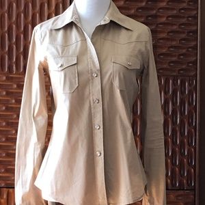 Theory Long Sleeve button up top